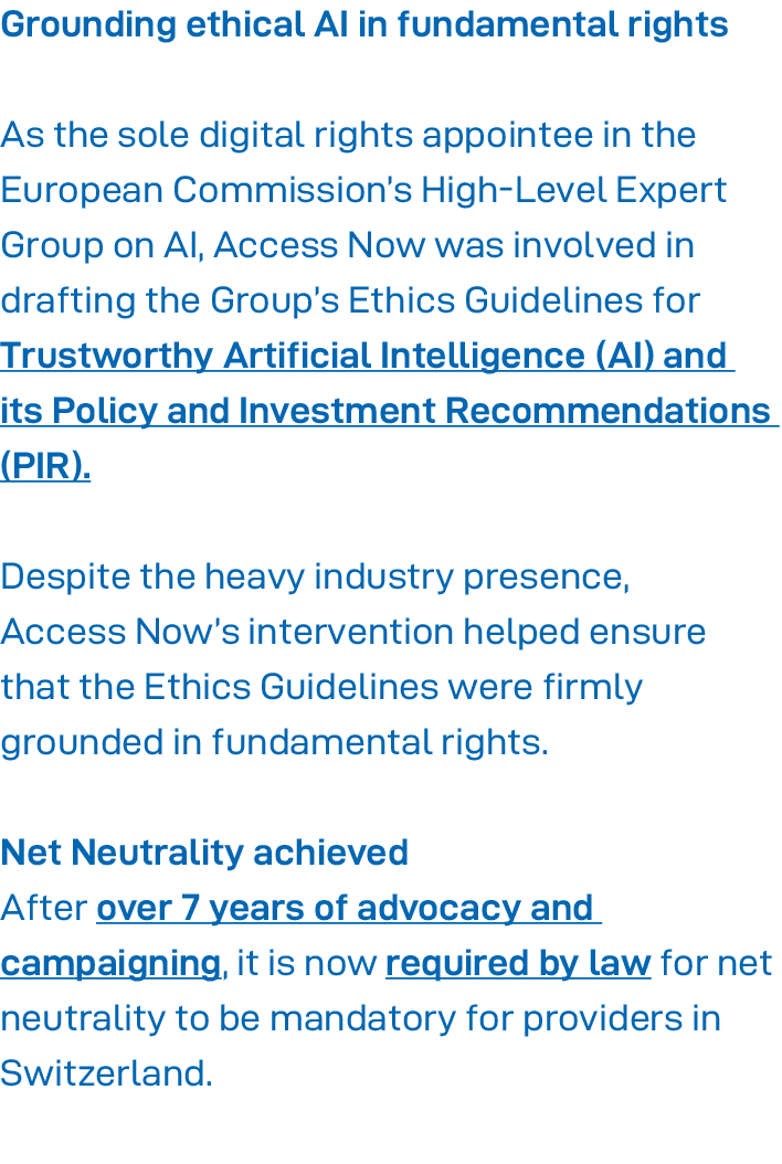 Grounding ethical AI in fundamental rights As the sole digital rights appointee in the European Commission s High-Lev   
