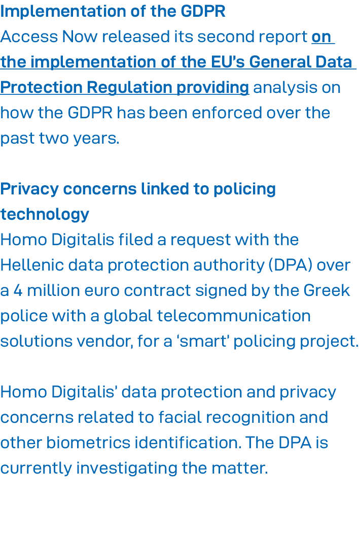 Implementation of the GDPR Access Now released its second report on the implementation of the EU s General Data Prote   