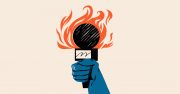 Microphone on fire