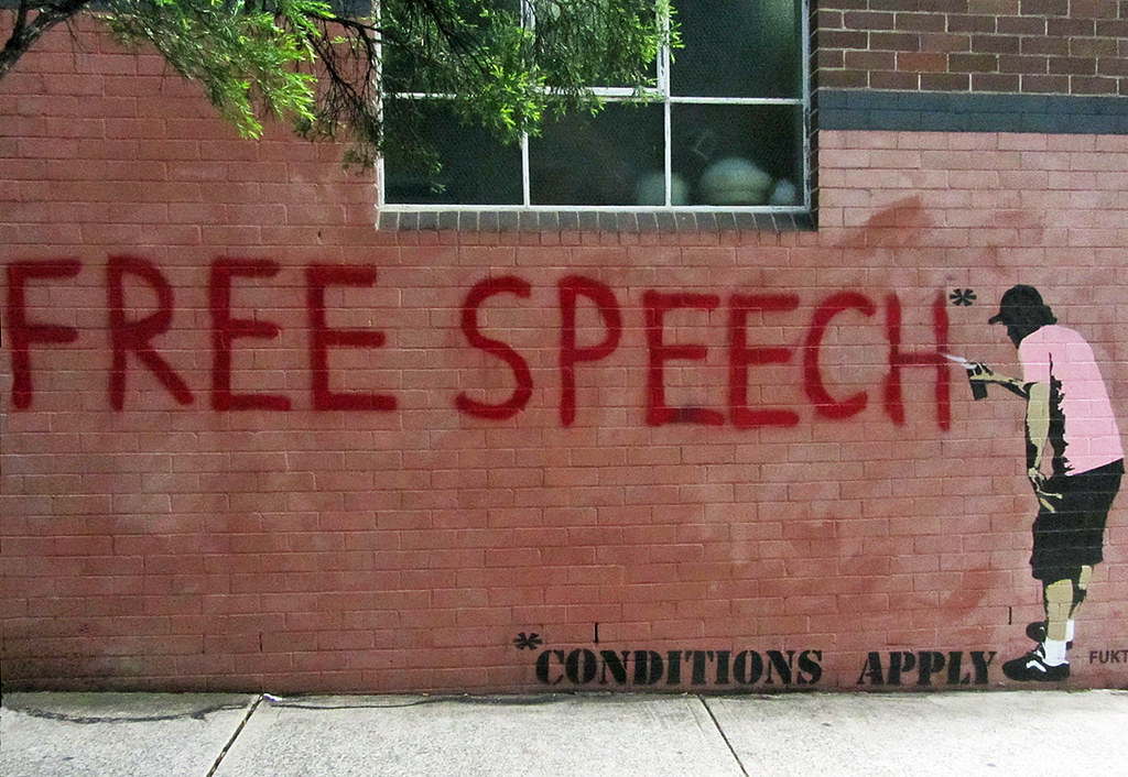 Free Speech. Conditions may apply