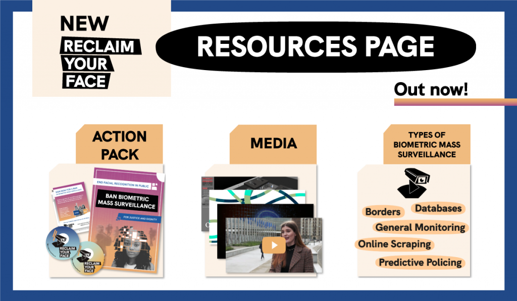 New RESOURCE PAGE helps supporters BAN biometric mass surveillance