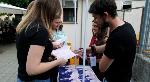 A photo of volunteers at the festival