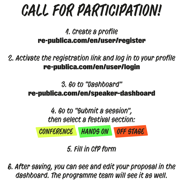 Call for participation re:publica 23