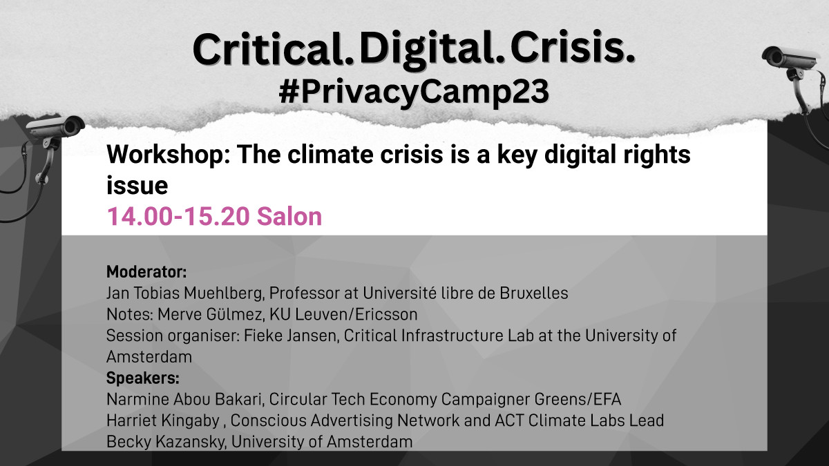 Workshop: The climate crisis is a key digital rights issue