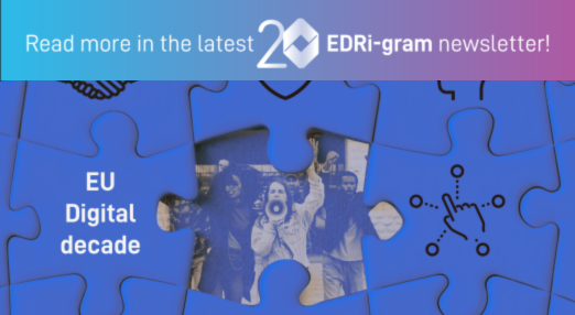 EDRigram launch sharepic. Read more in the latest EDRi-gram newsletter!