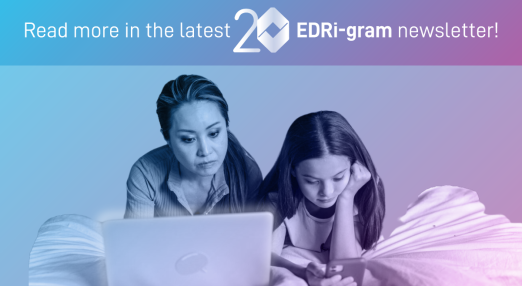 Two people looking at their electronic devices. Read more in the latest EDRi-gram newsletter!