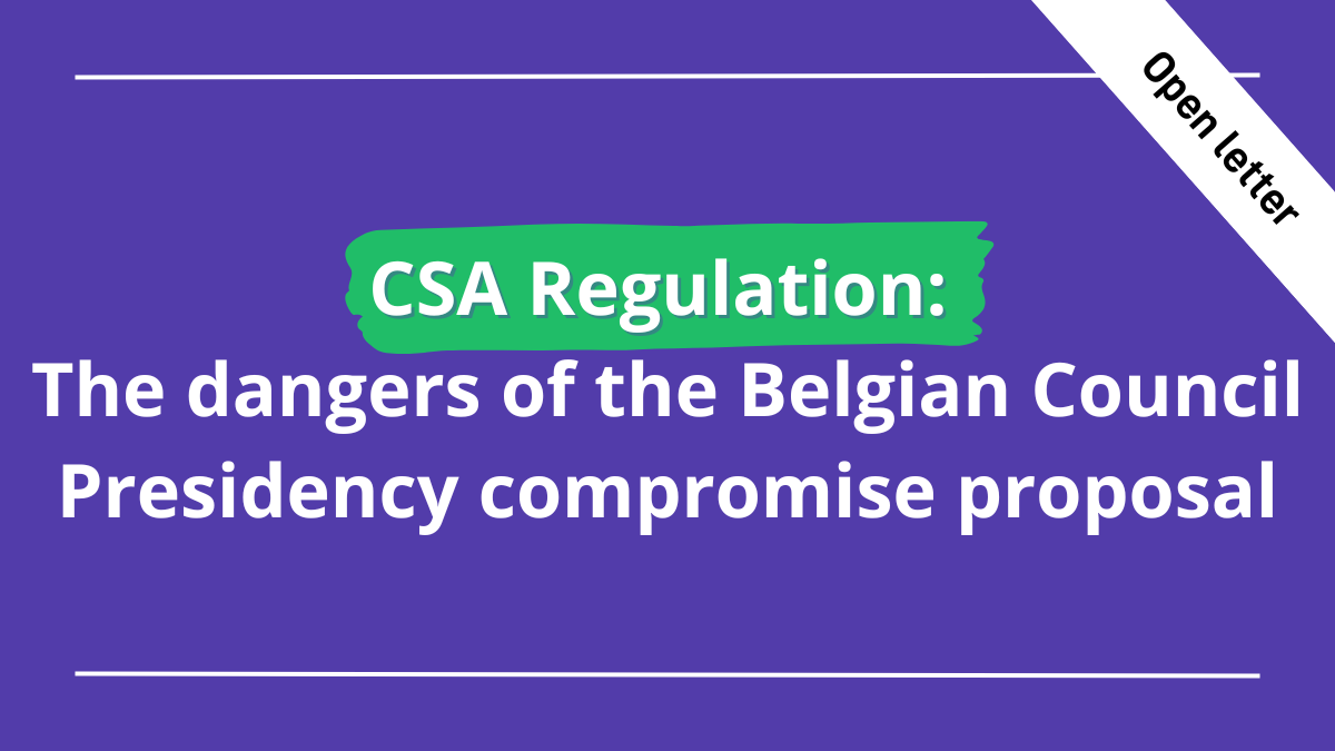 Open letter The dangers of the May 2024 Council of the EU compromise