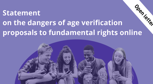 statement on the dangers of age verification proposals to fundamentail rights online