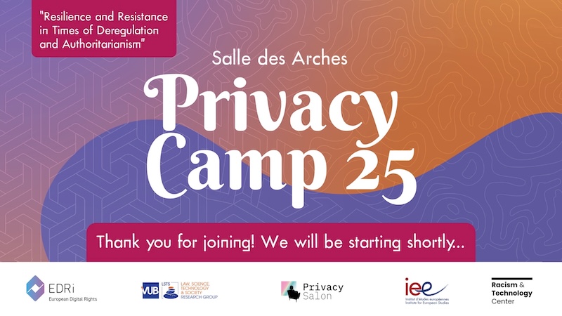 PrivacyCamp 2025 Salle des Arches room link to YouTube stream